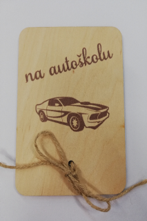 Darovací cedulka - 14 x 10 cm - ..na autoškolu