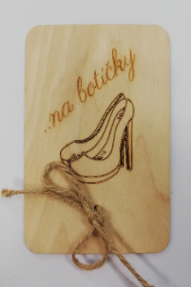 Darovací cedulka - 14 x 10 cm - ..na botičky