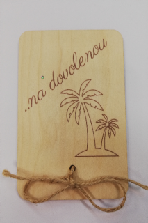 Darovací cedulka - 14 x 10 cm - ..na dovolenou