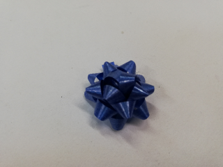 Dekorační stuha, rozetka mini 2,5 cm - modrá