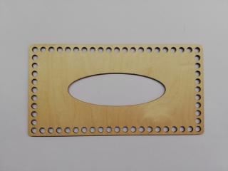 Dno na háčkované košíky na kapesníky - překližka obdélník  22x10 cm (skladem)