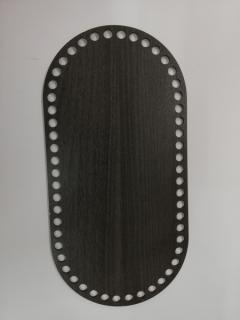 Dno na háčkované košíky  - překližka carbon ovál  - 30 x 15 cm (skladem)