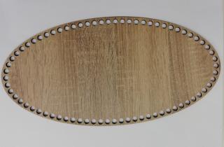 Dno na háčkované košíky  - překližka grey elipsa  - 40 x 20 cm (skladem)