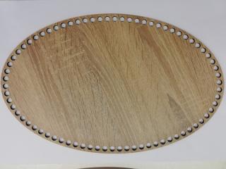 Dno na háčkované košíky  - překližka grey elipsa  - 40 x 25 cm (skladem)
