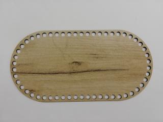 Dno na háčkované košíky  - překližka grey ovál  - 30 x 15 cm (skladem)
