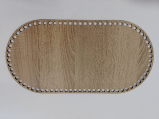 Dno na háčkované košíky  - překližka grey ovál  - 40 x 20 cm (skladem)