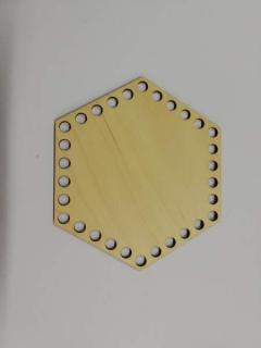 Dno na háčkované košíky  - překližka hexagon 15 cm (skladem)
