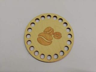 Dno na háčkované košíky  - překližka kruh kafe 10 cm (skladem)