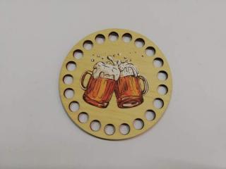 Dno na háčkované košíky  - překližka kruh pivo 10 cm (skladem)