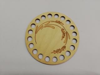 Dno na háčkované košíky  - překližka kruh stébla 10 cm (skladem)