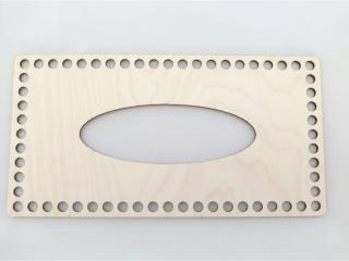Dno na háčkované košíky  - překližka obdélník na kapesníky 25x13 cm