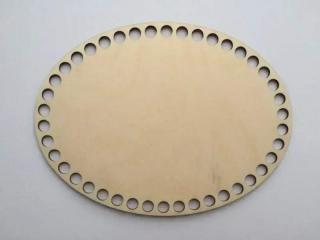 Dno na háčkované košíky  - překližka ovál 15 x 10 cm (skladem)
