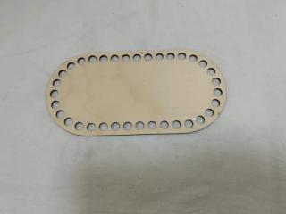 Dno na háčkované košíky  - překližka přírodní ovál typ 1 - 40 x 20 cm