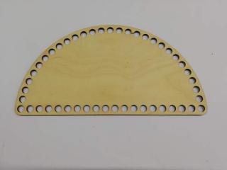 Dno na háčkované košíky  - překližka půl kruh 15 cm (skladem)