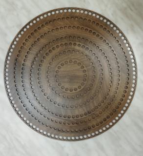 Dno na háčkované košíky  - překližka tmavý dub kruh  - 40 cm (skladem)