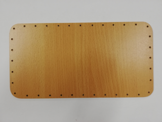 Dno na pletení pedigem buk - obdélník  25 x 13 cm