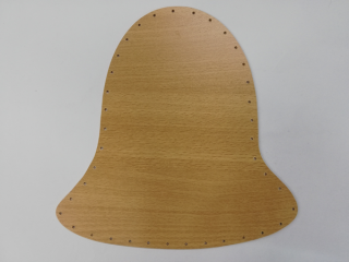 Dno na pletení pedigem buk - zvonek 26 x 26 cm