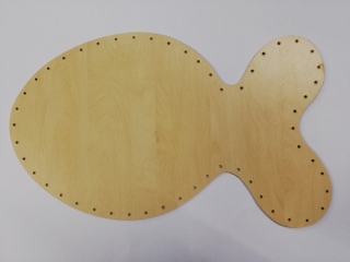 Dno na pletení pedigem JAVOR - ryba 33 x 19 cm