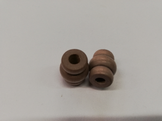 Dřevěné korálky pro tvorbu bonbon hnědý 2 - 17x13 mm