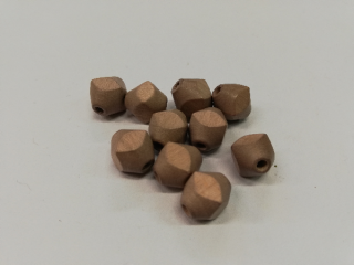 Dřevěné korálky pro tvorbu diamant hnědá 2 - 10x8 mm