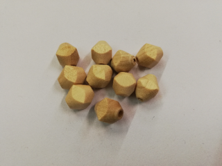 Dřevěné korálky pro tvorbu diamant přírodní - 10x8 mm