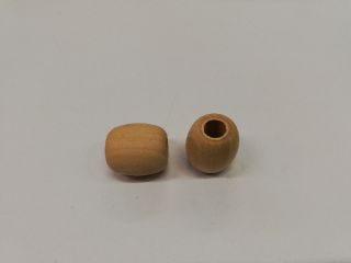 Dřevěné korálky pro tvorbu oválek přírodní 20x18 mm
