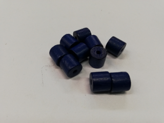 Dřevěné korálky pro tvorbu váleček modrý - 8x8 mm