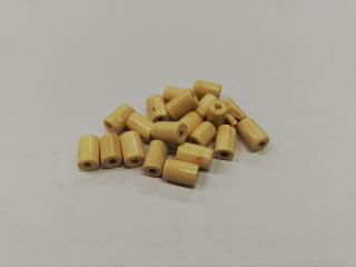 Dřevěné korálky pro tvorbu váleček přírodní - 8x4 mm