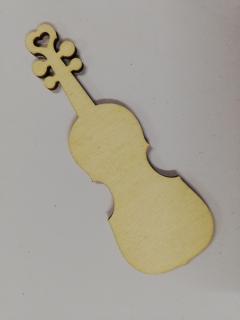 Dřevěný výřez - housle - 10x3,5cm