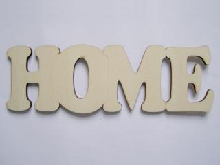 Dřevěný výřez - nápis HOME - 24 cm