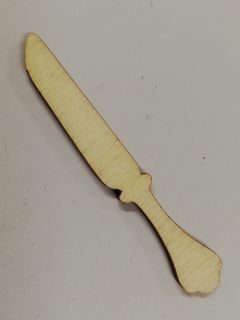 Dřevěný výřez - příbor - nůž - 7cm