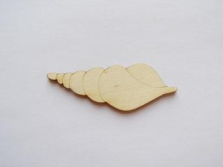 Dřevěný výřez - Ulita dlouhá - 6 cm