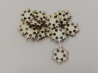 Dřevěný výřez - vločka - 2cm (skladem)