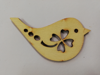 Dřevěný výřez z překližky 4mm - Ptáček 7,5 x 4 cm - č.5