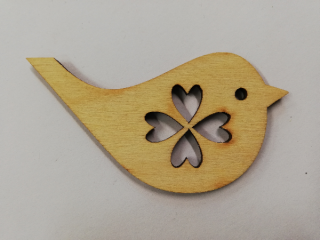 Dřevěný výřez z překližky 4mm - Ptáček 7,5 x 4 cm - č.6