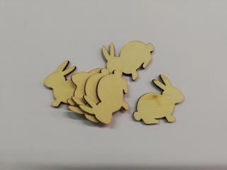 Dřevěný výřez z překližky vhodné pro další tvoření  - zajíc 3,5x3 cm
