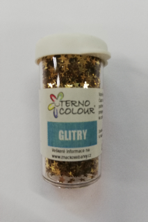 Glitry volně sypané 4g - český výrobce - odstín 84 39 hvězdičky zlatá