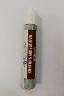Kontura akrylátová glitrová TERNO - balení 20g - 30 zelená