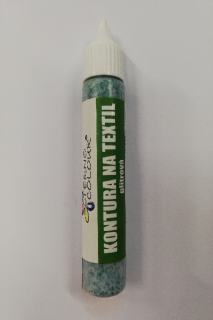 Konturovací barva na textil glitrová TERNO - balení 20g - 30 zelená