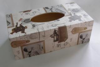 Krabička dřevěná na papírové kapesníky - Alva Edison