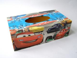 Krabička dřevěná na papírové kapesníky - Cars 2