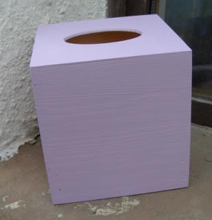 Krabička dřevěná na papírové kapesníky - čtvercová - Lila