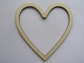 Kroužek na výrobu lapače snů - srdce 15cm