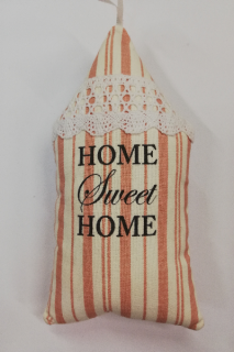 Látkový domeček  č.7  červený - Home Sweet Home 2