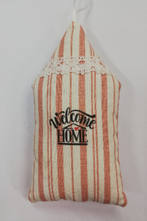 Látkový domeček  č.9  červený - Welcome Home 3