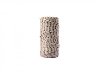 Macramé šňůry Angel Twist 3mm/100m - béžová (skladem)