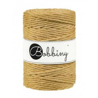 Macramé šňůry Bobbiny 5mm/100m - mustard (skladem)