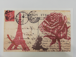 Nažehlovací obrázek na textil - pohlednice 3 - 19,5 x 12,5 cm