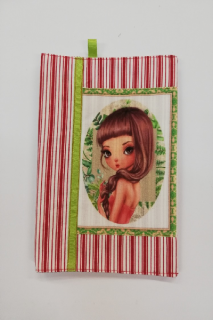 Obal na knihu nebo diář - 15,5 x 21,5 cm -  holčička 1