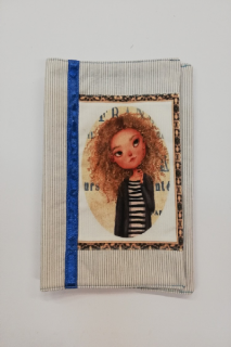 Obal na knihu nebo diář - 15,5 x 21,5 cm -  holčička 4
